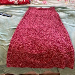 Red, vintage floral skirt , 13